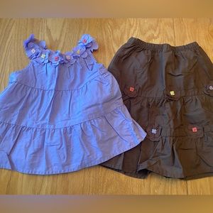 New with tags Gymboree Jungle Gem top & skirt size 2t
